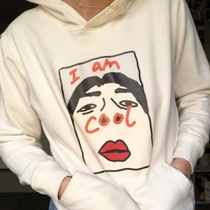 White Graphic Hoodie